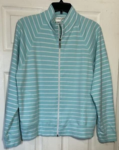 New coldwater creek women size 1X Stretch Top full zip mock neck top long sleeve - Picture 1 of 5
