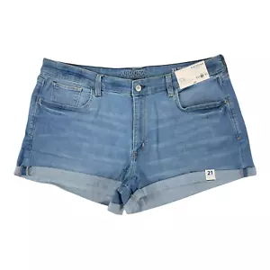 Arizona Jeans Co. - Womens Juniors Mid-Rise Shortie Cuffed Jean Shorts - 21 (38) - Picture 1 of 9