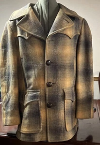 VTG PENDLETON High Grade Western Wear Wool Blanket Coat Jacket USA Mens size 42 - Picture 1 of 4