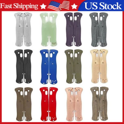 Handle 2PC Non-slip Patch DIY G10 Scales Kit For Benchmade Bugout 535 Knife USA