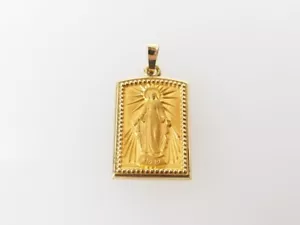 14K Yellow Gold Hollow Religious Picture Frame Pendant (AM1075658) - Picture 1 of 6