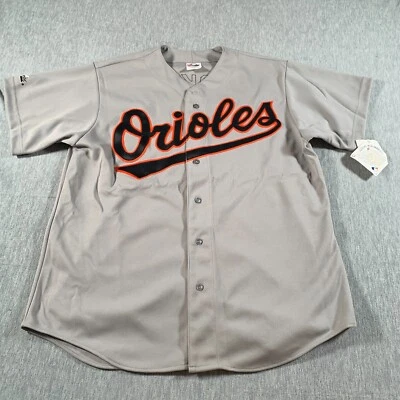 Camiseta Vintage Baltimore Orioles Cal Ripken Adulto Grande Cinza Majestosa Fabricada nos EUA - Imagem 1 de 4
