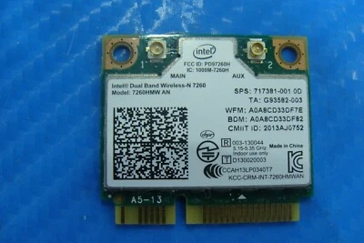 Acer Aspire 11.6" V7-482PG-5642 Genuine WiFi Wireless Card 7260HMW 717381-001 - Image 1 of 2