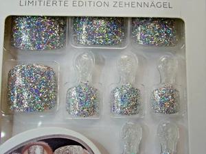 Kiss TOENAILS Holographic Silver Glitter Glue on - Picture 1 of 3