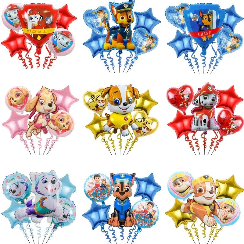 5PC Paw Patrol Chase Skye Marshall Foil Balloon Set Birthday Party Decorations - image 1 of 1