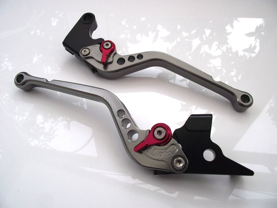 Honda CBR1100XX Blackbird 1997-2007,CNC levers long titanium alloy & red FXX/VOO - Image 1 of 1