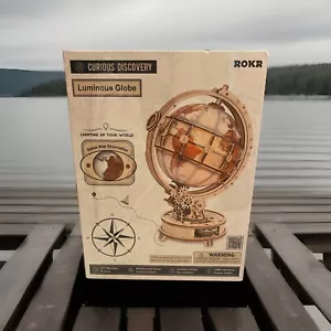 ROKR Luminous Globe 3D Puzzle Wooden LED Model Build Toy Decor Adult Xmas Gift - Picture 1 of 6