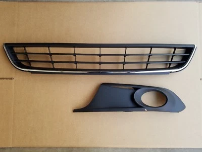Juego de 2 piezas parachoques delantero bisel luz antiniebla y parrilla inferior VW JETTA 2011-2014 para VW JETTA Foto 1 de 3