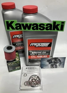 Kawasaki KX250F 04-UP Full Synthetic Oil Change Filter Kit with Gaskets - Picture 1 of 1