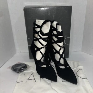 Capezio Valentina 3” Heel Ballroom Salsa Tango Dance Shoes Black Suede 7M New - Picture 1 of 9