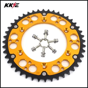 KKE 44T Gold Chain Sprocket For SUZUKI RMZ250 450 RM125 250 DRZ400/S/E/SM Back - Foto 1 di 6