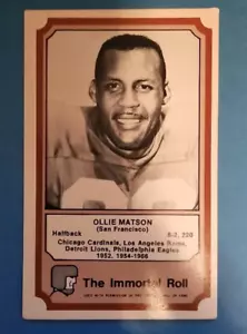 1975 Hall Of Fame Fleer Immortal Roll Ollie Matson #35 Football - Picture 1 of 2