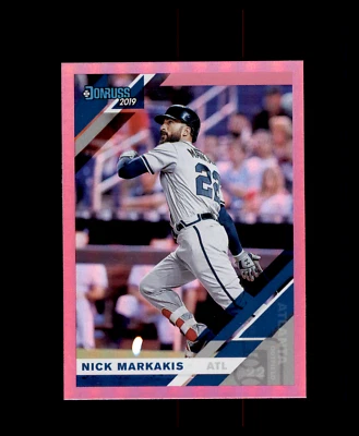 2019 Donruss Holo Pink #177 Nick Markakis Atlanta Braves - Image 1 of 2