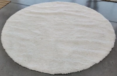 WHITE 6'-7" X 6'-7" Round Damaged Rug, Reduced Price 1172725405 SG151-1010-7R - Image 1 of 4