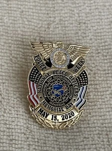 Prendedor de solapa conmemorativo de la aplicación de la ley nacional 2020 Semana de la policía - Imagen 1 de 4