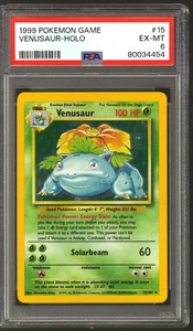 Pokemon Set Base Venusaur Illimitato 15/102 PSA 6 - Foto 1 di 1