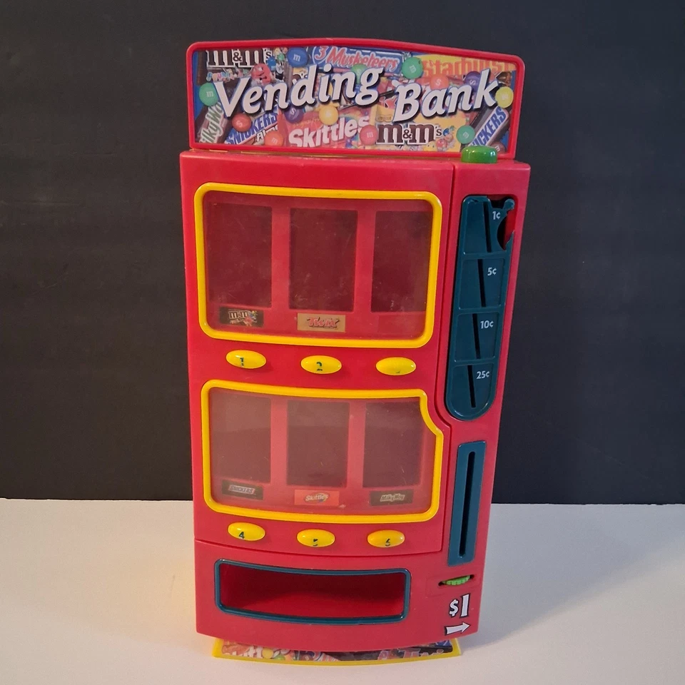 Mars M&M Candy Mini Vending Machine Coin Bank 2004 Twix Skittles Snickers - Image 1 of 4