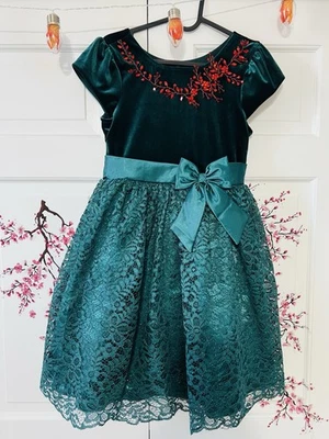 Girls Christmas Dress Size 12 – Holiday Party Outfit, Festive Tulle & Satin - Image 1 of 4