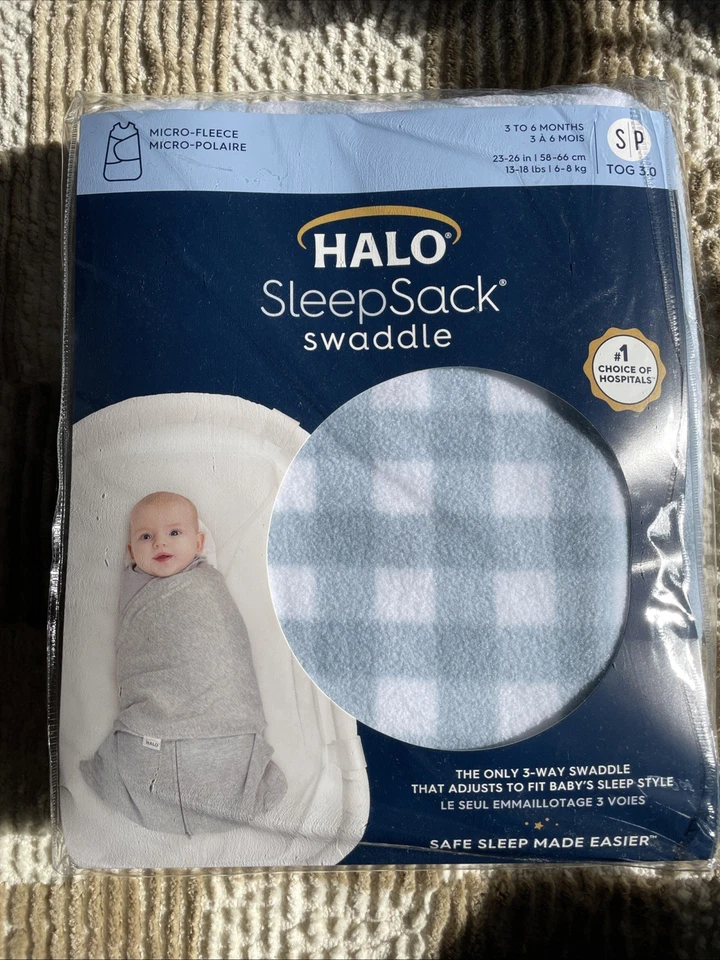 Saco de Dormir Halo Envoltura Micro Vellón 3.0 TOG Pequeño 3-6 Meses Azul Guinga Foto 1 de 2