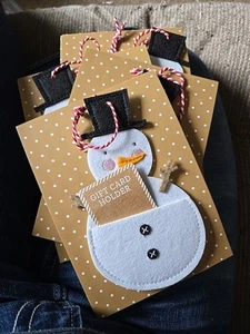 4 Schneemann Mud Pie Geschenkkartenhalter, neu, 4 - Bild 1 von 6