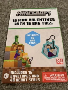 Minecraft 16 Mini San Valentín con 16 etiquetas de bolsa - Imagen 1 de 5