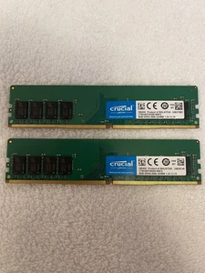 CRUCIAL 16GB DDR4-2666 UDIMM 1.2V CL19 MEMORY MODULE - (2X 8GB) - Picture 1 of 2