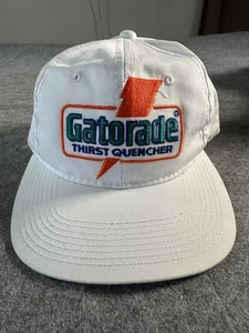Vintage Gatorade Mütze Kappe Druckknopflasche Herren Einheitsgröße weiß Durstlöscher 90er - Bild 1 von 9