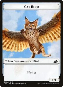 Katze Vogel Medaille 10x - weiß - Hannigan Art - IKO Ikoria MTG Magic NM - Bild 1 von 1