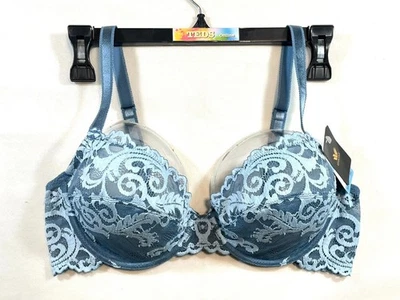 Sujetador con aros Wacoal 38C Instant Icon Shaping Support 851322 azul nuevo con etiquetas Foto 1 de 4