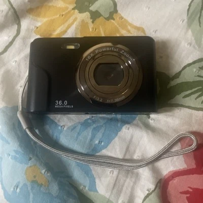 Cámara digital Better Life negra pantalla LCD TFT 16X potente zoom 36 MP probada Foto 1 de 4