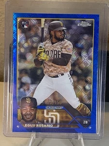 2023 Topps Chrome Logofractor Edition Eguy Rosario #184 Blue Refractor/150 (RC) - Imagen 1 de 3