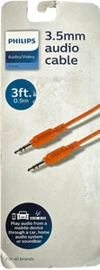 Philips Audio 3.5mm 3' Cable - Orange - Picture 1 of 2