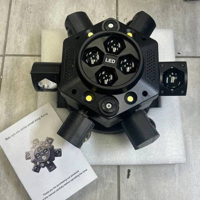 6 Arms Bee Eye 200W LED Light Stage Moving Head Beam Light Laser DJ Disco Party - Image 1 of 3