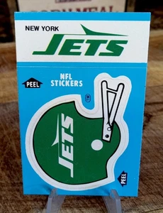 1985 Fleer NFL Football Team Helm Aufkleber / New York Jets - Bild 1 von 2