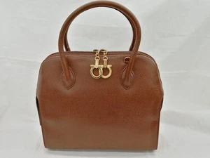 Salvatore Ferragamo braune Handtasche Gancini 11,4 Zoll - Bild 1 von 15