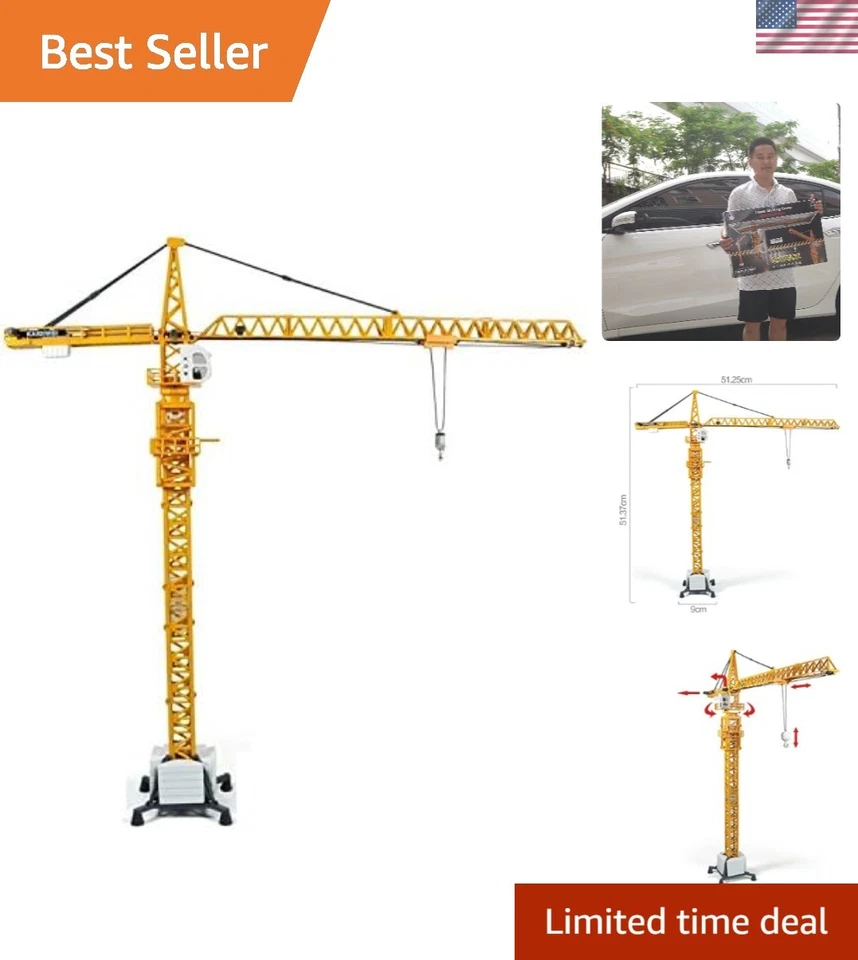 Modelo de aleación de gran tamaño fundido a presión juguete diecast torre grúa giratoria camión vehículo... Foto 1 de 4