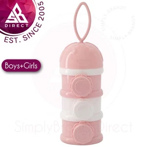 Kikka Boo 3-layer Milch Formula Triple Stapel Tragbar Spender │ Bpa Frei │ Pink - Bild 1 von 2