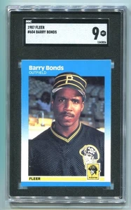 1987 Fleer Barry Bonds RC #604 SGC 9 MINT - Bild 1 von 2