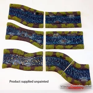 Fluss Resin Landschaft Set - 7 Abschnitte 48" - Wargames Warhammer Warmachine Flüsse - Bild 1 von 1