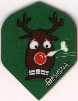 TON JUNKIE DARTS Bullseye! Rudolph the Red-Nosed Reindeer Dart Flights: 3 per set