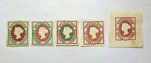 Estados alemanes HELGOLAND lote de 5 sellos - Imagen 1 de 2