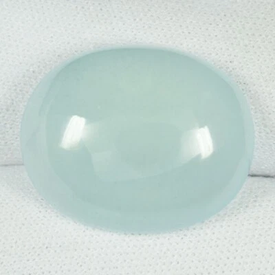 21.70 ct DAZZLING GLOW AQUA BLUE   NATURAL AQUAMARINE  Cabochon See Vdo PZ - Image 1 of 3