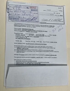 Zakk Wylde Concert Contract 2000 Pittsburgh PA - Foto 1 di 1