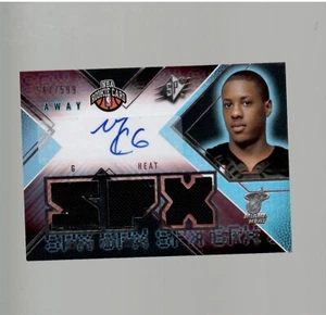MARIO CHALMERS ROOKIE TRIPLE JERSEY AUTO 567/599 2009 10 UD  GAME USED BASKETBAL - Imagen 1 de 2
