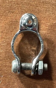 NOS Bicycle Chrome Rear Derailleur Chainstay Cable Stop Clamp - Picture 1 of 6