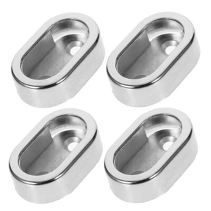 4 Pcs Clothes Duct Support Flange Seat Shower Curtain Rod Holders - Picture 1 of 12
