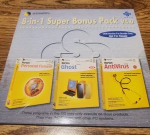 Symantec 8-in-1 Super Bonus Pack V4.0 Firewall, Ghost, AntiVirus - Picture 1 of 2