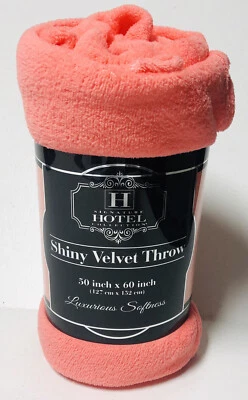 Hotel Signature Collection Shiny Velvet Throw 50 x 60” Luxurious Softness NEW!  - Image 1 of 4