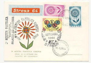 Italy 1964 Europa First Day Cover 3rd Mostra Filatelica Stresa Expo #894-95 Cind - Picture 1 of 3