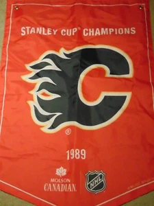 "Calgary Flames - Nueva bandera canadiense Molson de la NHL - Stanley Cup 23"" x 34" - Imagen 1 de 2